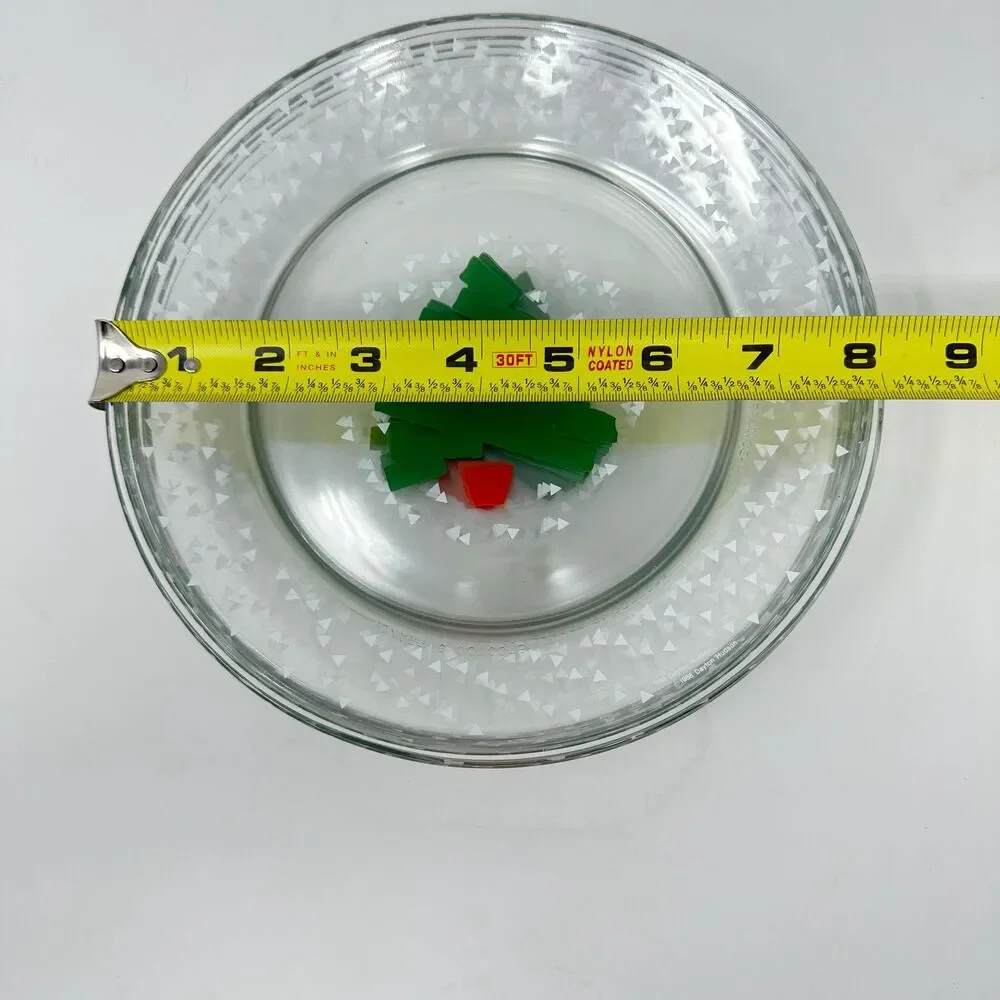 Vtg Luminarc 1988 Christmas Tree Confetti 8” Dessert Plates Arcoroc France